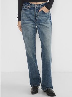 Re/Done Relaxed Long Jean - mid-rise, wide-leg